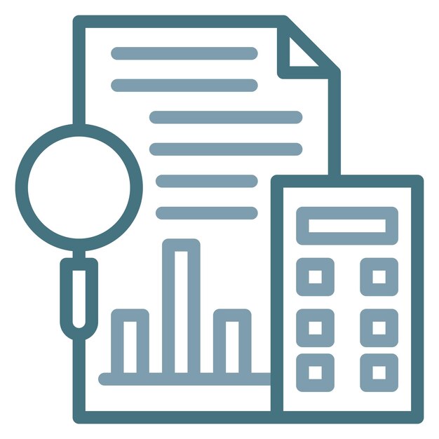 Imagen vectorial de icono de investigación cualitativa Puede utilizarse para la investigación de mercado