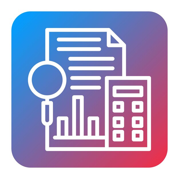 Imagen vectorial de icono de investigación cualitativa Puede utilizarse para la investigación de mercado
