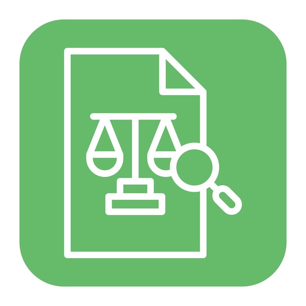 Imagen vectorial de icono de investigación legal Se puede utilizar para Servicios Legales