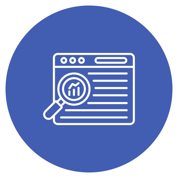 Imagen vectorial de icono de investigación de mercado Se puede utilizar para el servicio de marketing en Internet