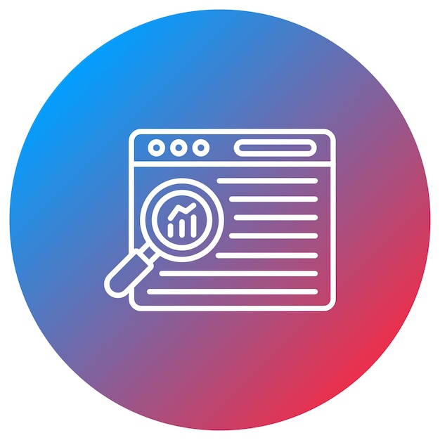 Imagen vectorial de icono de investigación de mercado Se puede utilizar para el servicio de marketing en Internet