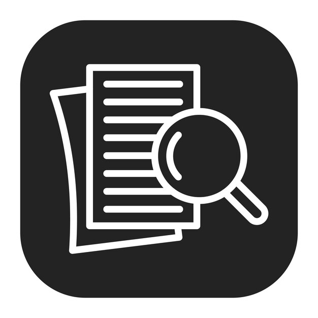 La imagen vectorial del icono de investigación se puede utilizar para el liderazgo de pensamiento