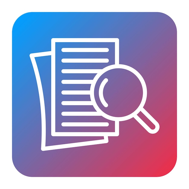 La imagen vectorial del icono de investigación se puede utilizar para el liderazgo de pensamiento