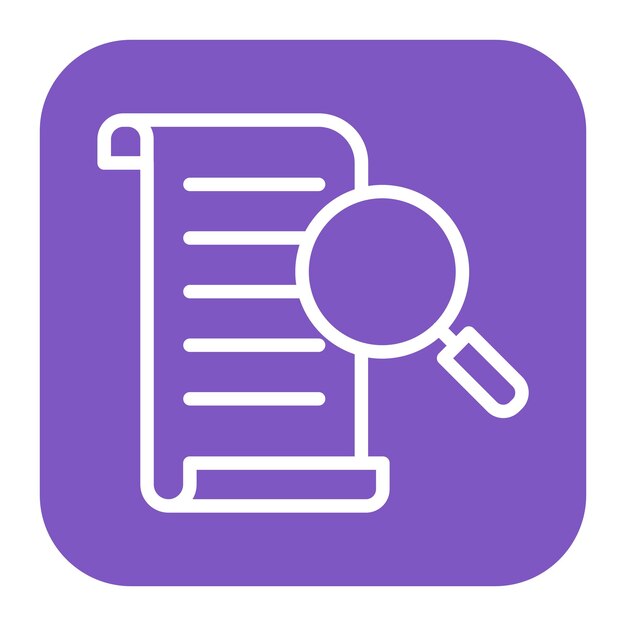 La imagen vectorial del icono de investigación se puede utilizar para la literatura