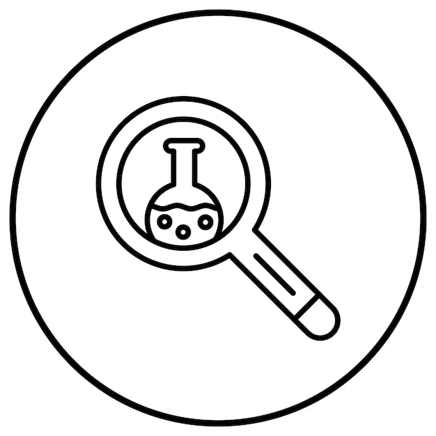 Imagen vectorial de icono de investigación Se puede utilizar para Química
