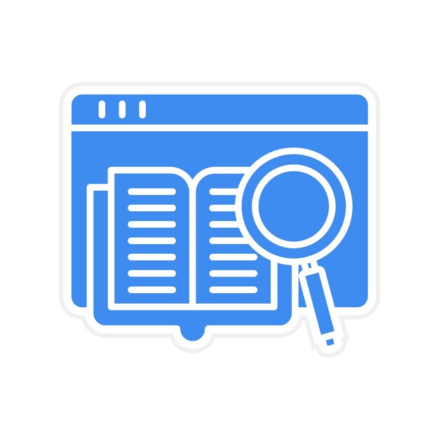 Imagen vectorial de icono de investigación en la web Se puede utilizar para la educación en línea