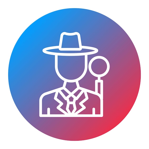 Imagen vectorial del icono del investigador Se puede utilizar para la investigación de delitos