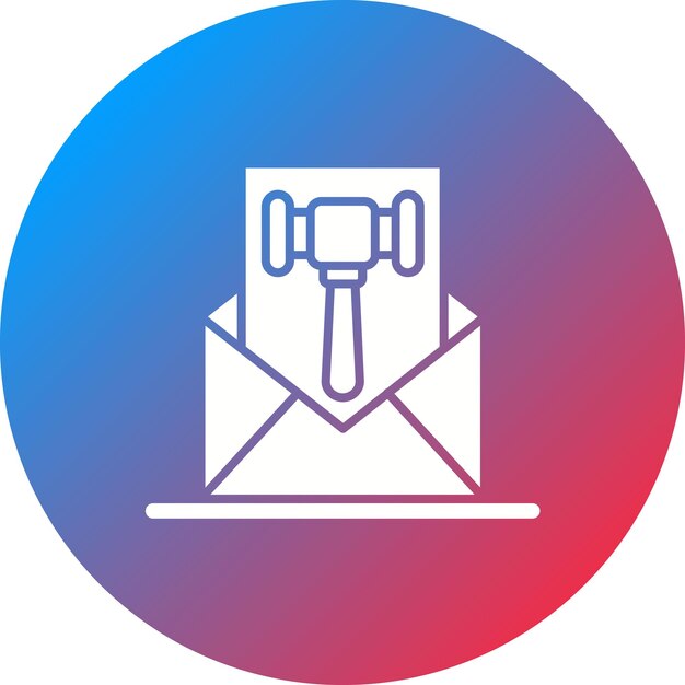 Imagen vectorial del icono de invitación a la subasta Se puede utilizar para la Casa de Subastas