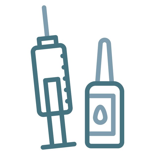 Imagen vectorial del icono de la inyección de la vacuna Se puede utilizar para hospitales psiquiátricos