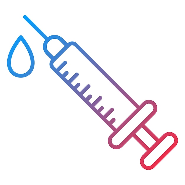 Imagen vectorial del icono de las inyecciones Se puede utilizar para el chequeo de salud