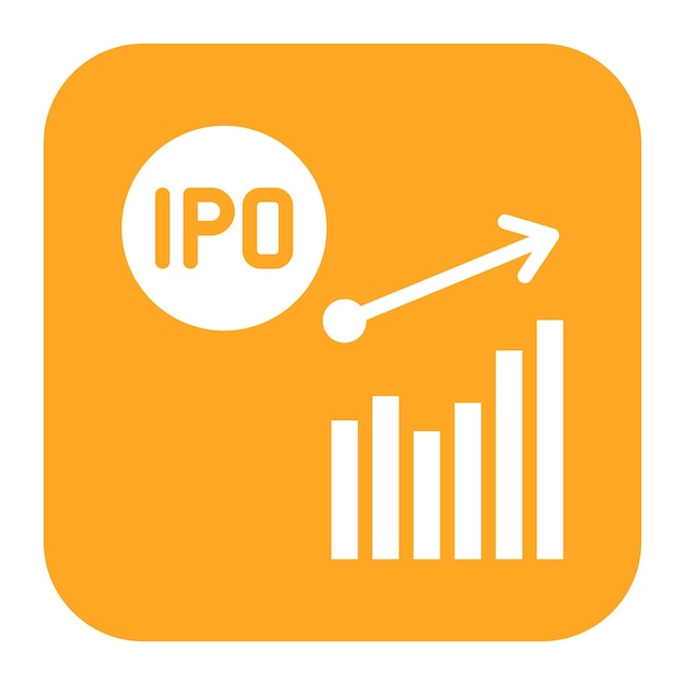 Imagen vectorial del icono de la IPO Se puede utilizar para el crowdfunding