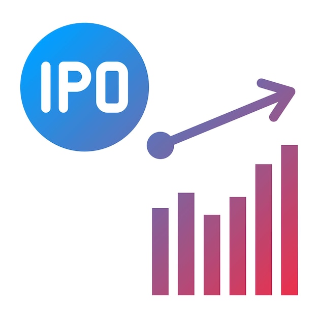 Imagen vectorial del icono de la IPO Se puede utilizar para el crowdfunding