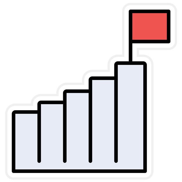 Imagen vectorial de icono de Ir al éxito Se puede utilizar para personas de negocios