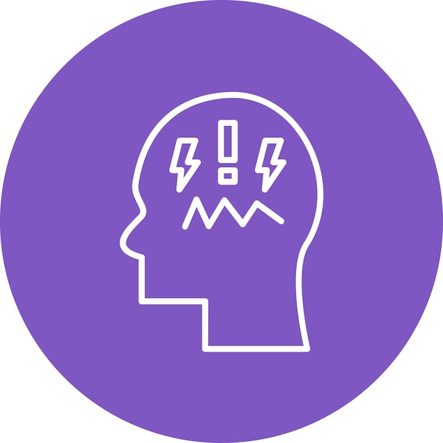 La imagen vectorial del icono de la ira se puede usar para la salud mental