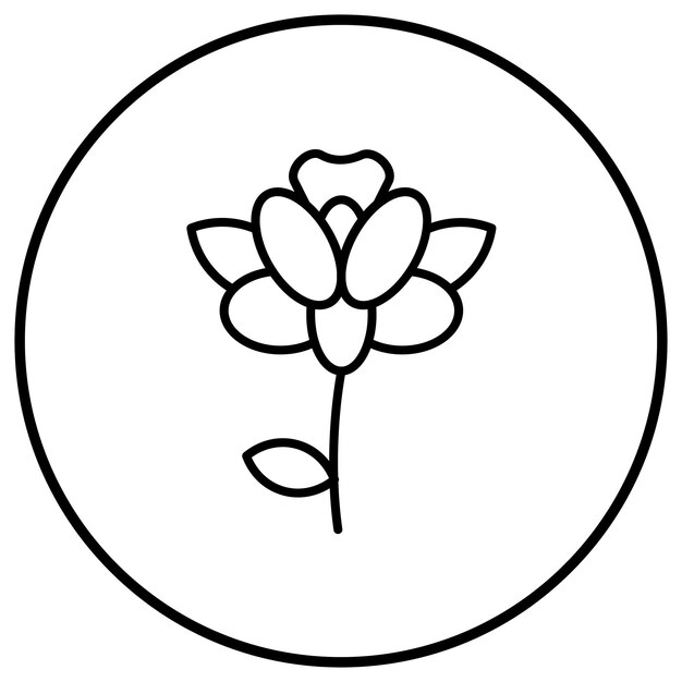 La imagen vectorial del icono del iris se puede utilizar para las flores