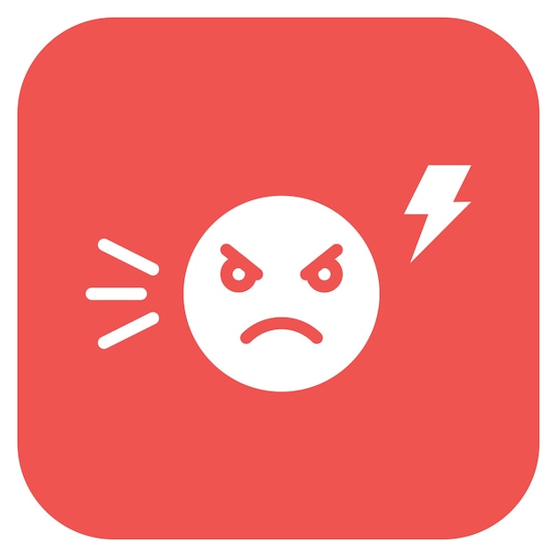 Imagen vectorial del icono de irritabilidad Se puede utilizar para los síntomas de alergia