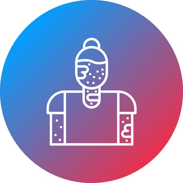 Imagen vectorial del icono de irritación de la piel Se puede utilizar para hacer dieta