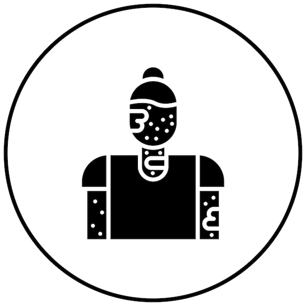 Imagen vectorial del icono de irritación de la piel Se puede utilizar para hacer dieta