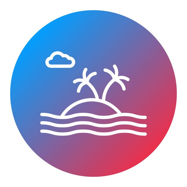 Imagen vectorial del icono de la isla Se puede usar para Luxury