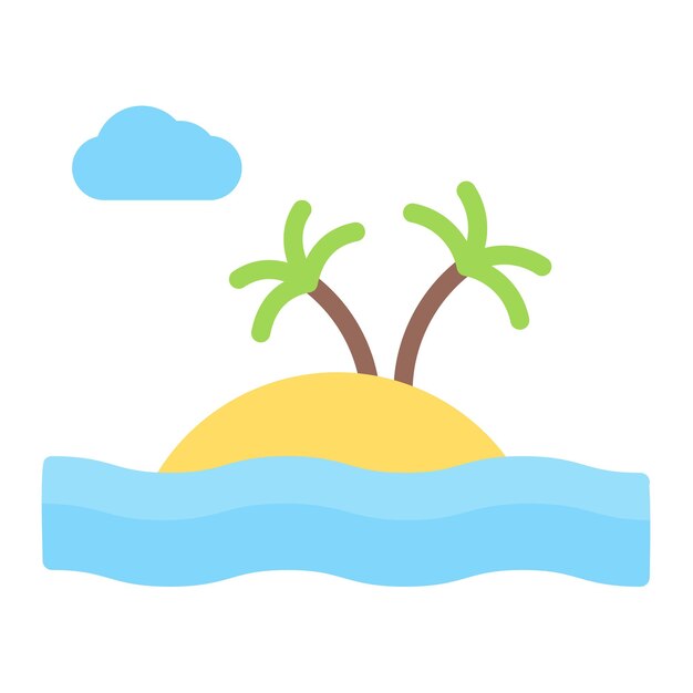 Imagen vectorial del icono de la isla Se puede usar para Luxury