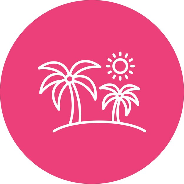 La imagen vectorial del icono de la isla se puede usar para Pirate