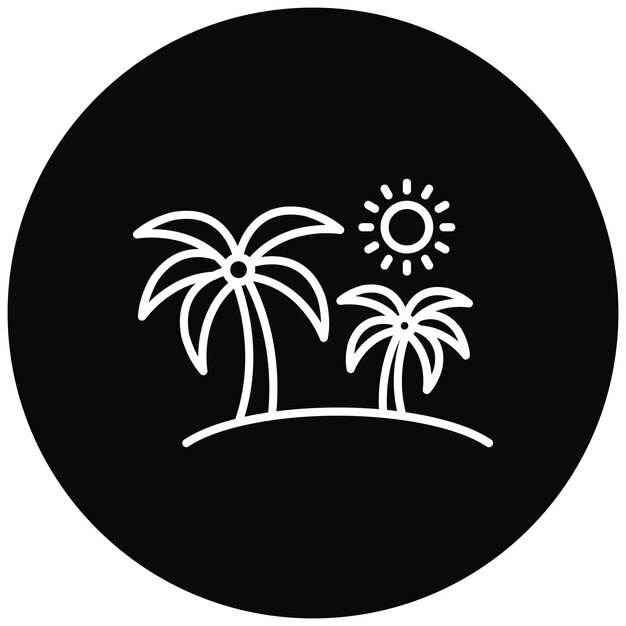 La imagen vectorial del icono de la isla se puede usar para Pirate