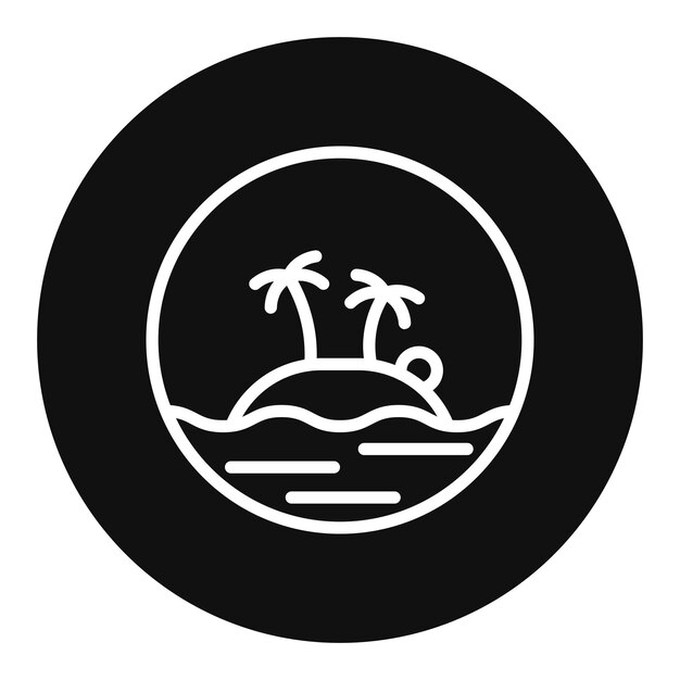 La imagen vectorial del icono de la isla se puede utilizar para la geografía
