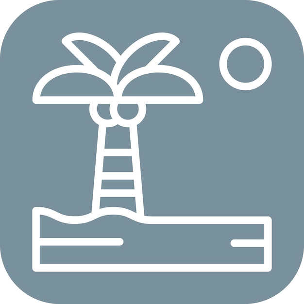 La imagen vectorial del icono de la isla se puede utilizar para el Océano
