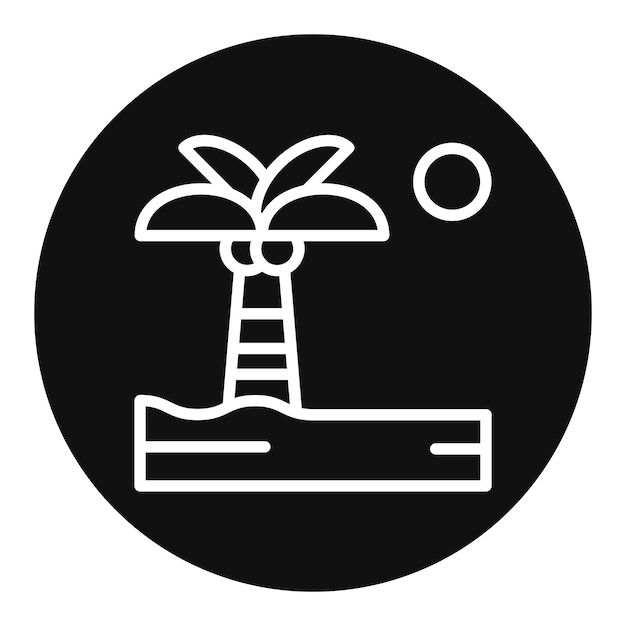 La imagen vectorial del icono de la isla se puede utilizar para el Océano