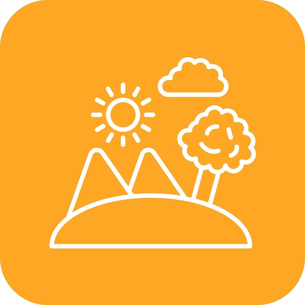 Imagen vectorial del icono de la isla Se puede utilizar para Viajes