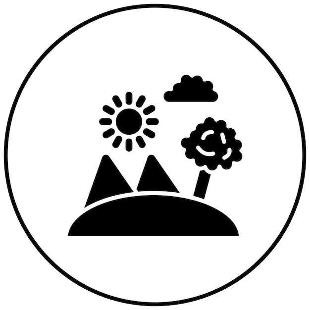 Imagen vectorial del icono de la isla Se puede utilizar para Viajes