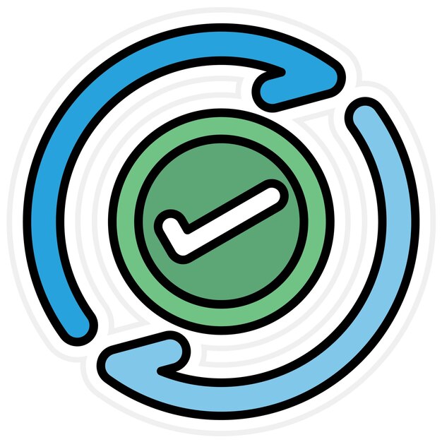 Imagen vectorial de icono de iteración Se puede usar para UX e UI