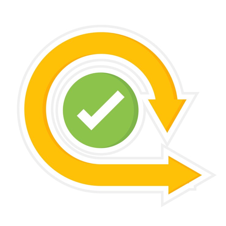 Vector imagen vectorial de icono de iteración puede utilizarse para la gestión de proyectos