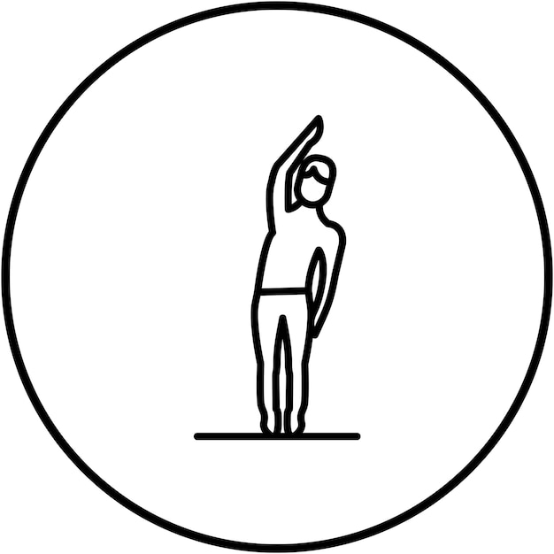 Imagen vectorial del icono izquierdo de One Arm Bend Se puede usar para la aptitud física