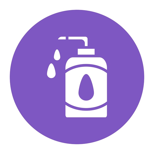 Imagen vectorial del icono de jabón líquido Se puede utilizar para la lavandería