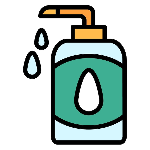Imagen vectorial del icono de jabón líquido Se puede utilizar para la lavandería