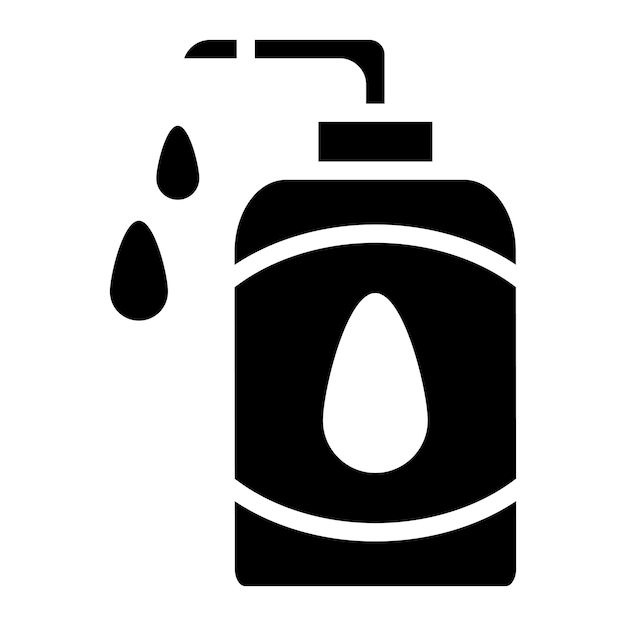 Imagen vectorial del icono de jabón líquido Se puede utilizar para la lavandería