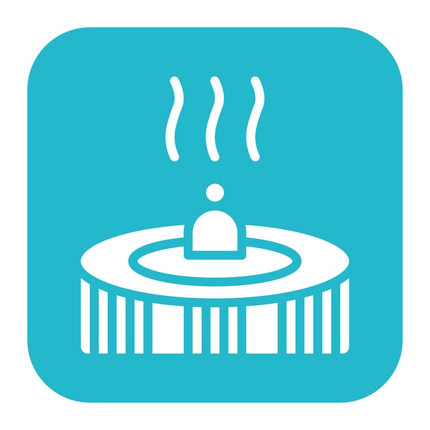 Imagen vectorial del icono del jacuzzi Se puede usar para el parque acuático