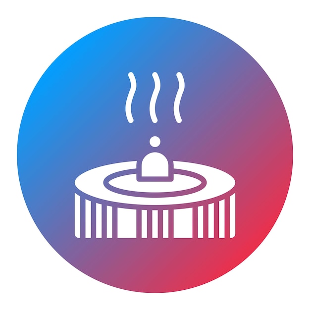 Imagen vectorial del icono del jacuzzi Se puede usar para el parque acuático