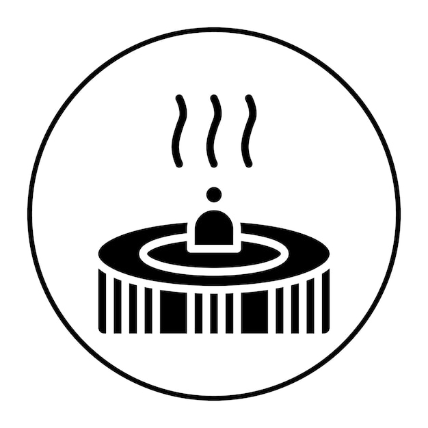 Imagen vectorial del icono del jacuzzi Se puede usar para el parque acuático