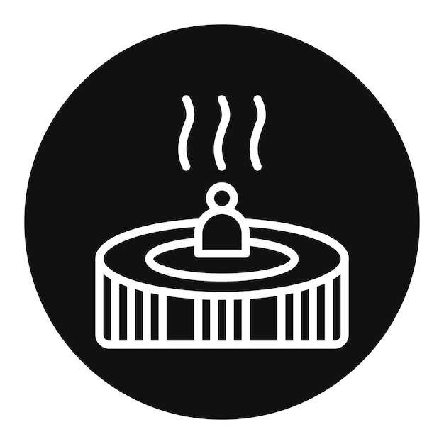 Imagen vectorial del icono del jacuzzi Se puede usar para el parque acuático