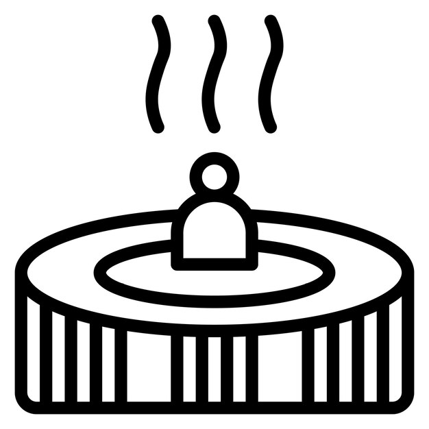 Imagen vectorial del icono del jacuzzi Se puede usar para el parque acuático