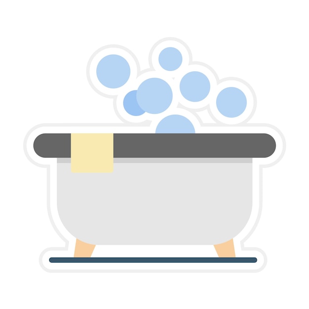 Imagen vectorial del icono del jacuzzi Se puede utilizar para el spa