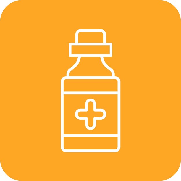 Imagen vectorial del icono del jarabe Se puede utilizar para Medicina I
