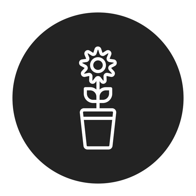 Imagen vectorial de icono de jardinería Se puede utilizar para la jubilación