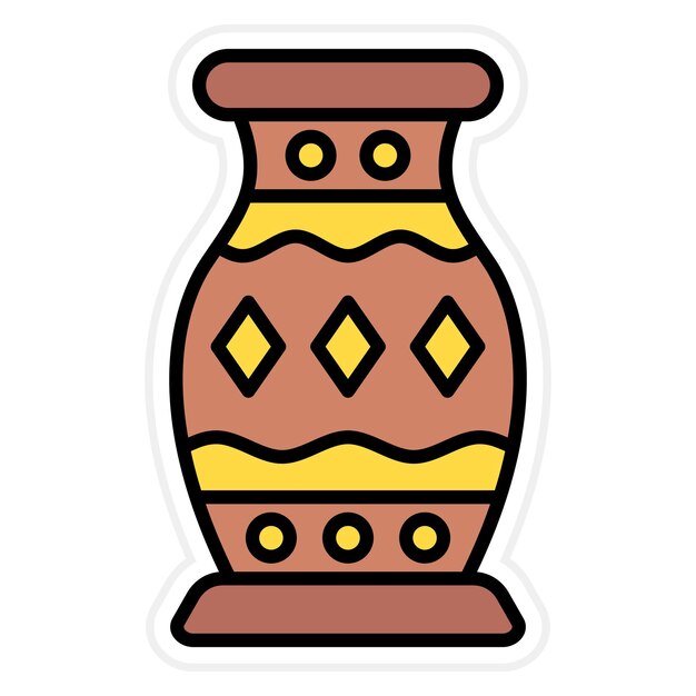 Imagen vectorial del icono del jarrón Se puede usar para la historia