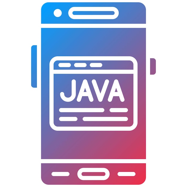 Imagen vectorial de icono Java Se puede utilizar para el desarrollo de aplicaciones móviles