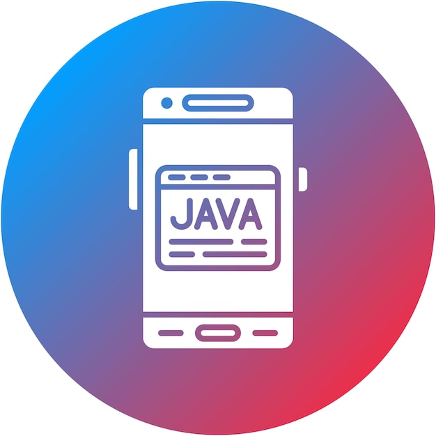 Imagen vectorial de icono Java Se puede utilizar para el desarrollo de aplicaciones móviles