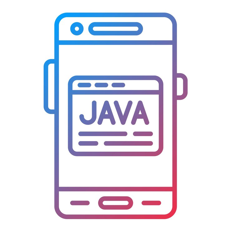Vector imagen vectorial de icono java se puede utilizar para el desarrollo de aplicaciones móviles