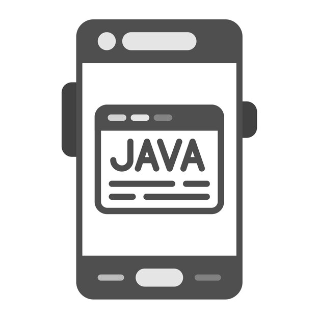 Imagen vectorial de icono Java Se puede utilizar para el desarrollo de aplicaciones móviles